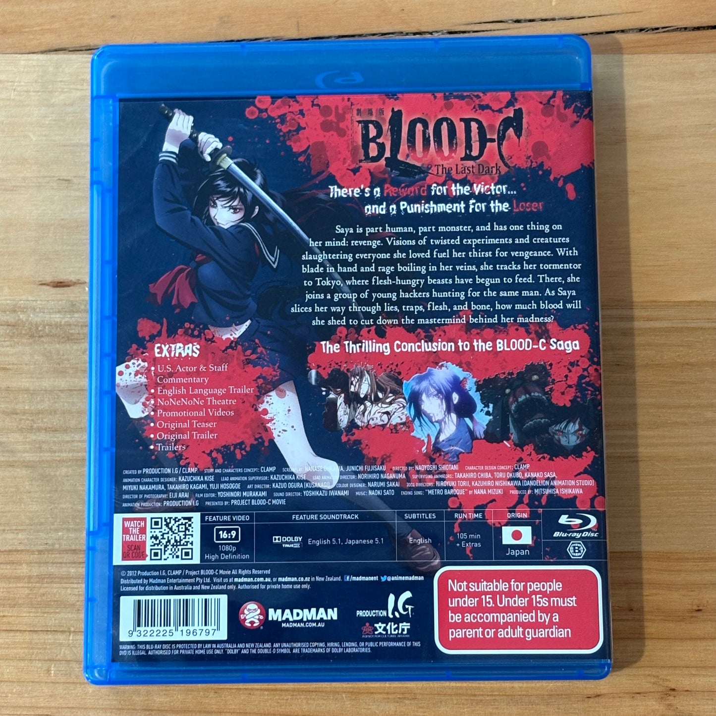 Blood-C Series Collection Limited Edition & Blood The Last Dark Anime Blu-ray Region B VGC