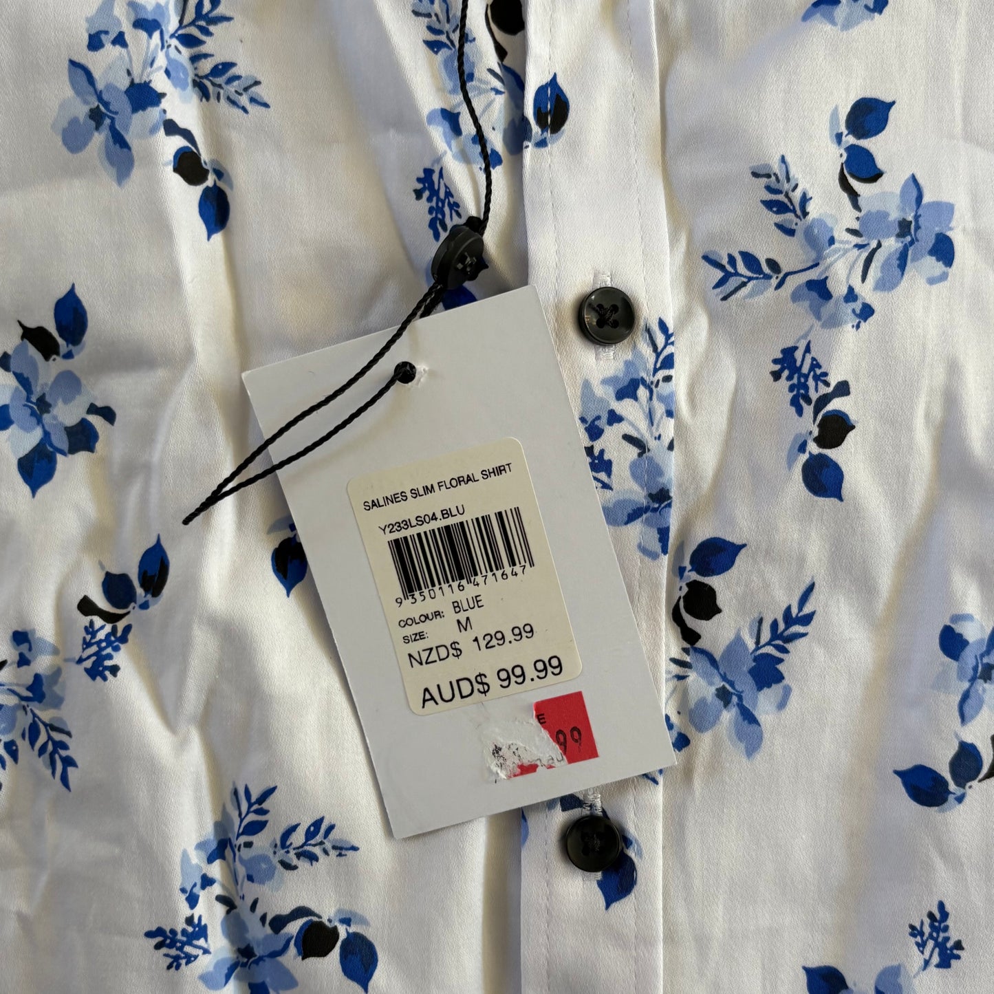 yd Shirt Men's Casual Medium Long Sleeve Slim Fit Floral Collared NWT