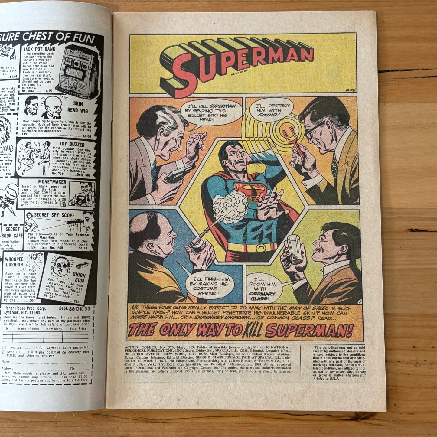 Action Comics (1938) #376 GD DC Comics Silver Age