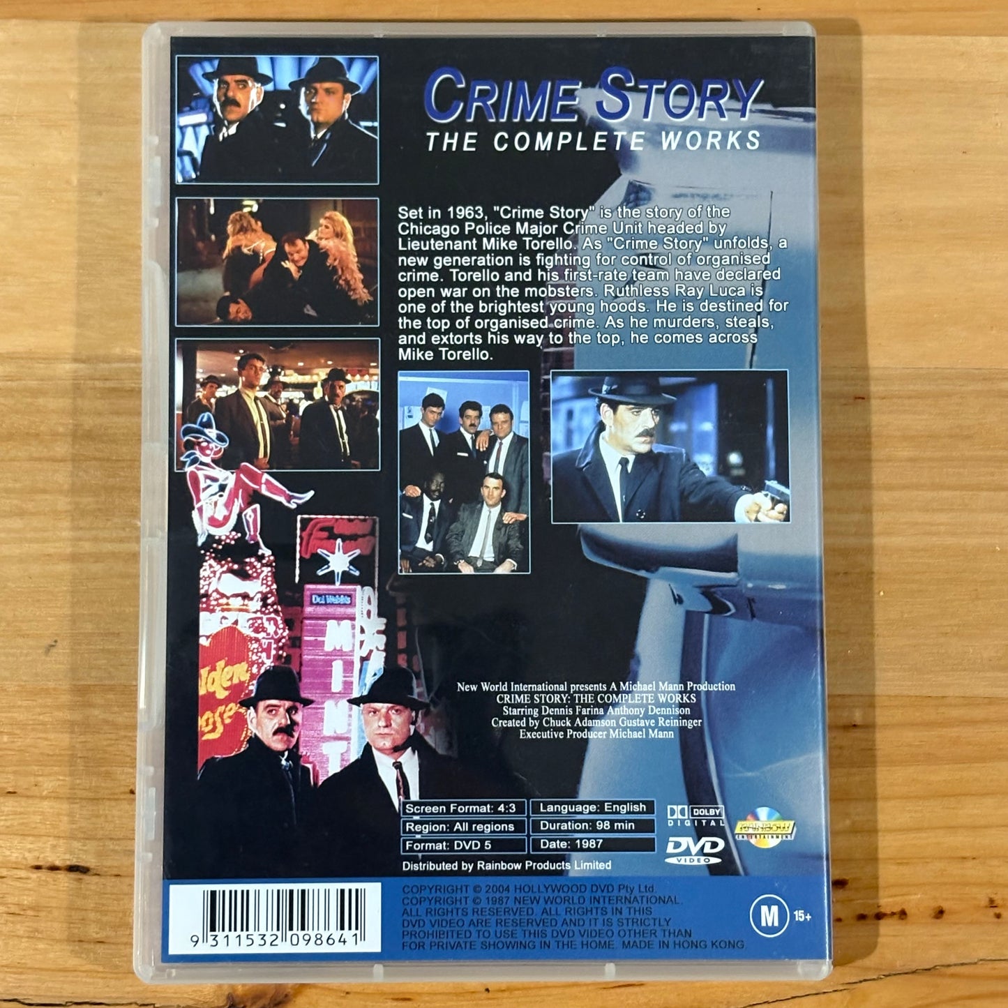 Crime Story The Complete Works DVD Dennis Farina PAL ALL VGC