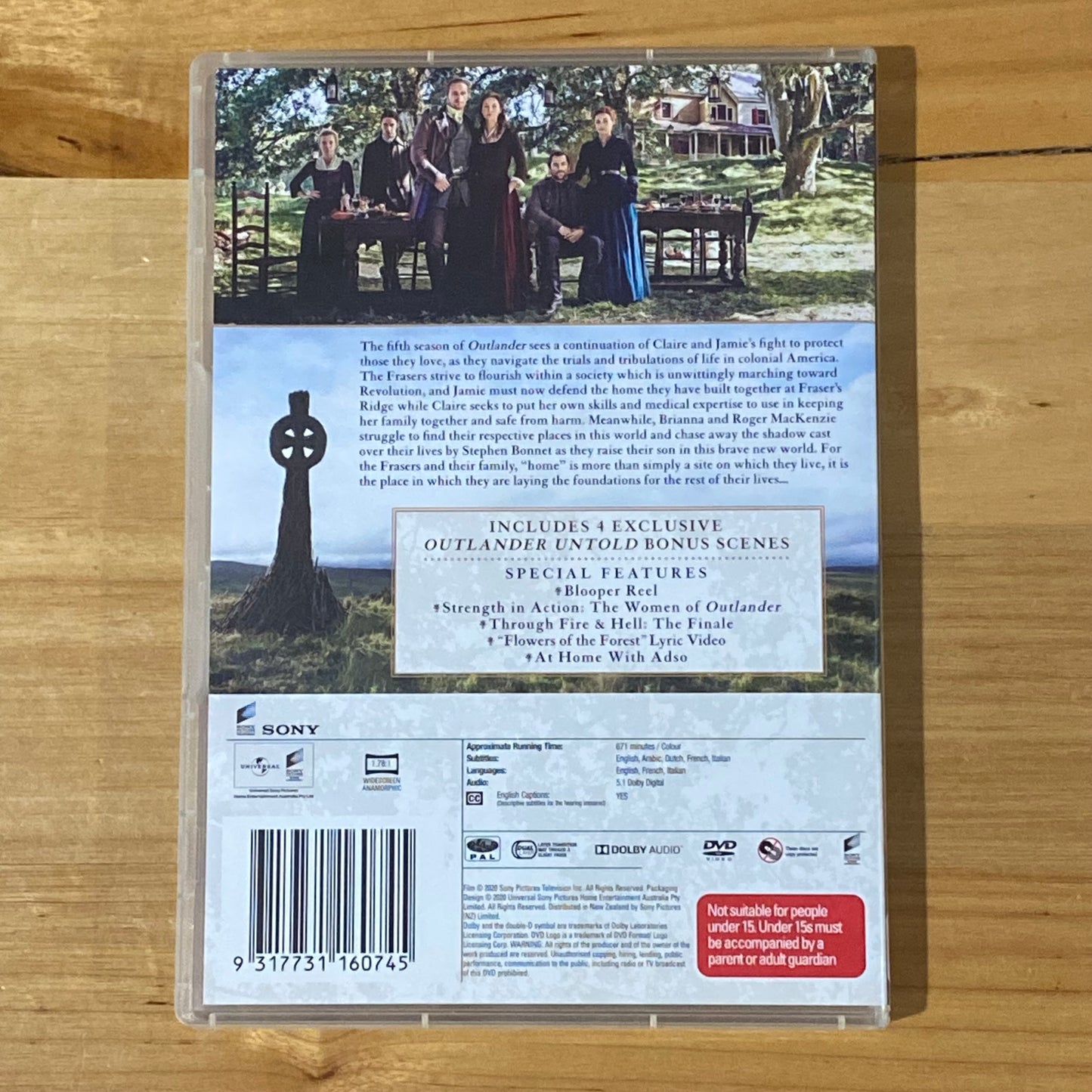 Outlander Season 5 DVD 4-Disc PAL 4 VGC