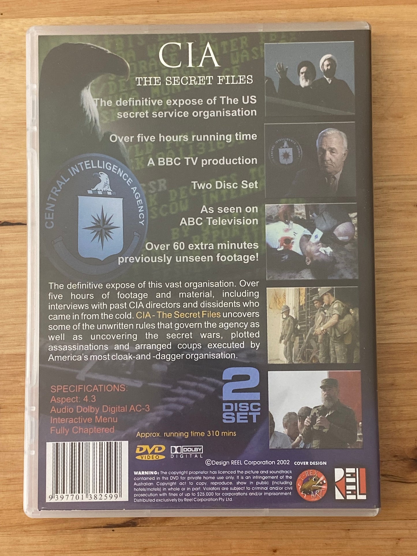 CIA The Secret Files DVD A BBC TV Production 2-Disc PAL 4 VGC