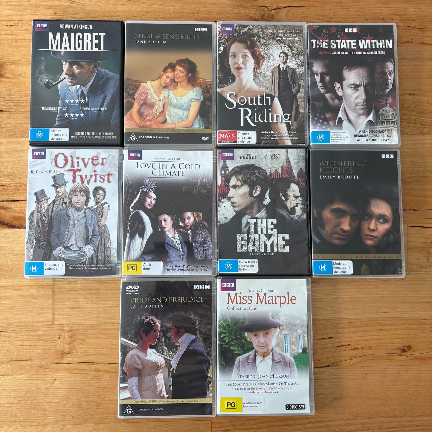 BBC Drama Bundle of Ten DVDs British TV Shows Mixed Lot PAL 4 VGC