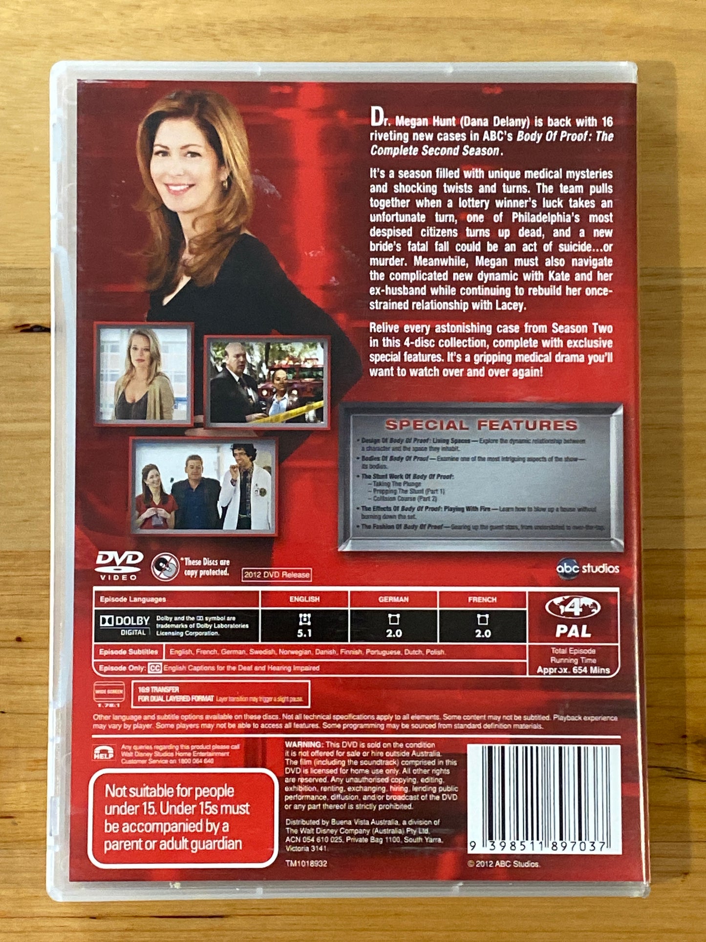 Body Of Proof Season 2 DVD 4-Disc PAL 4 VGC