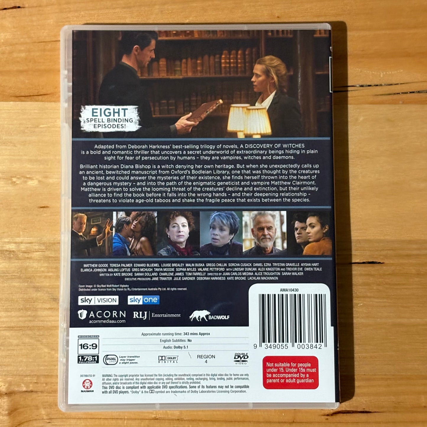 A Discovery of Witches Series 1+2 DVD Supernatural Drama 2-Disc Set PAL 4 VGC