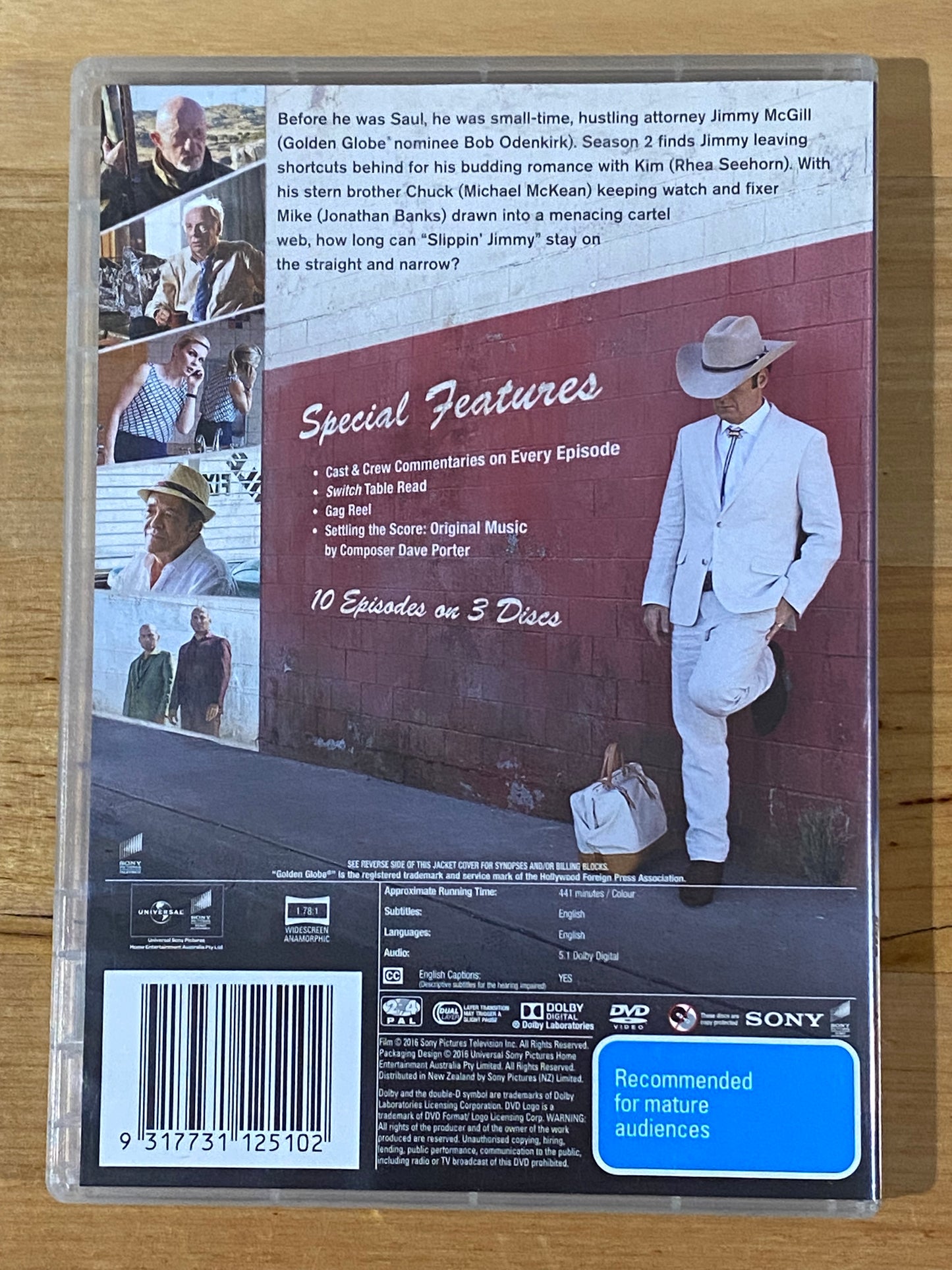 Better Call Saul Season 2 DVD 3-Disc Set US Drama PAL 4 VGC