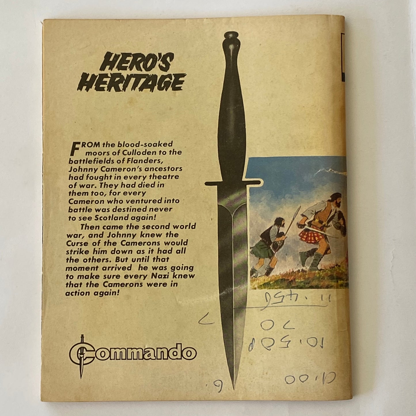 Commando War Comic #865 Hero’s Heritage 1974