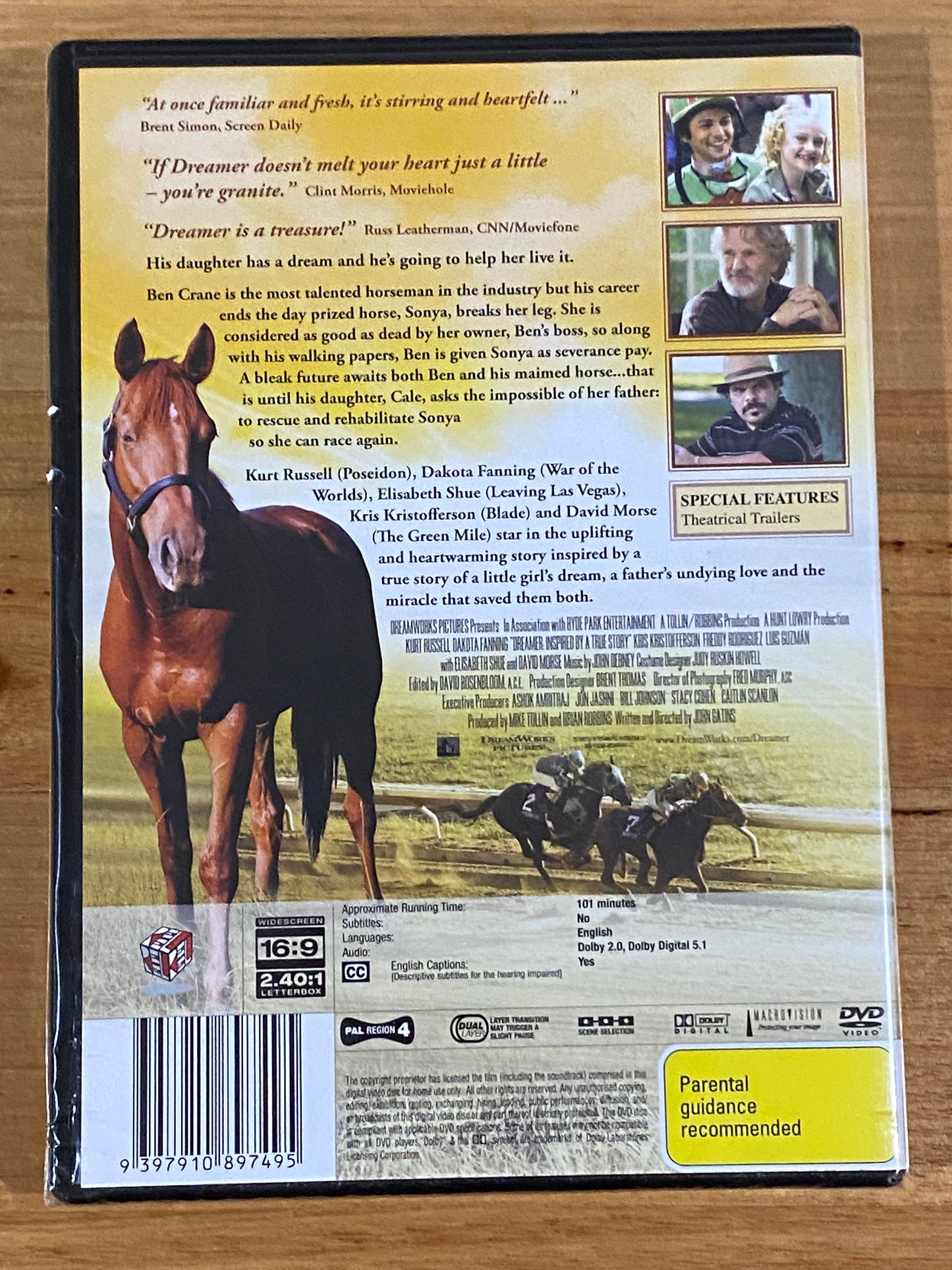 Dreamer DVD Kurt Russell Dakota Fanning PAL 4 New Sealed