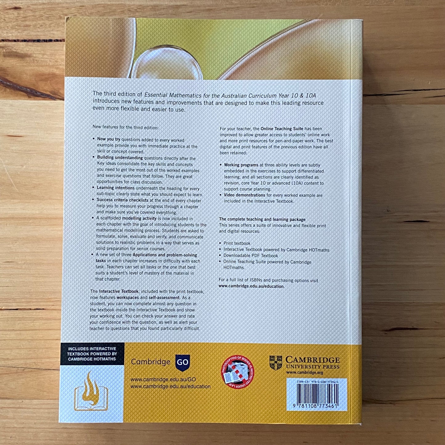 Cambridge Essential Mathematics 10 and 10a 3rd Edition Paperback GD