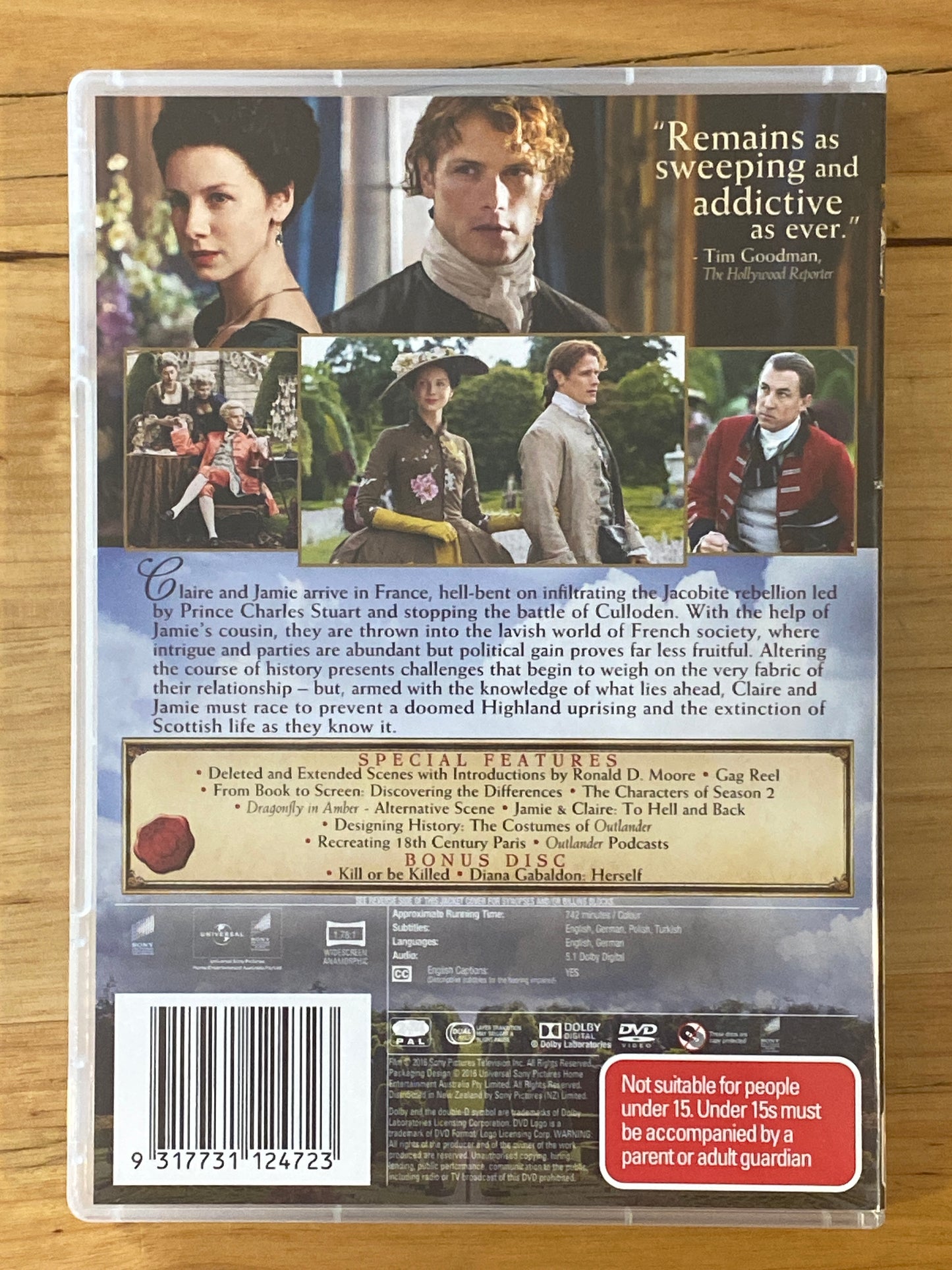 Outlander Season 2 DVD 6-Disc PAL 4 VGC