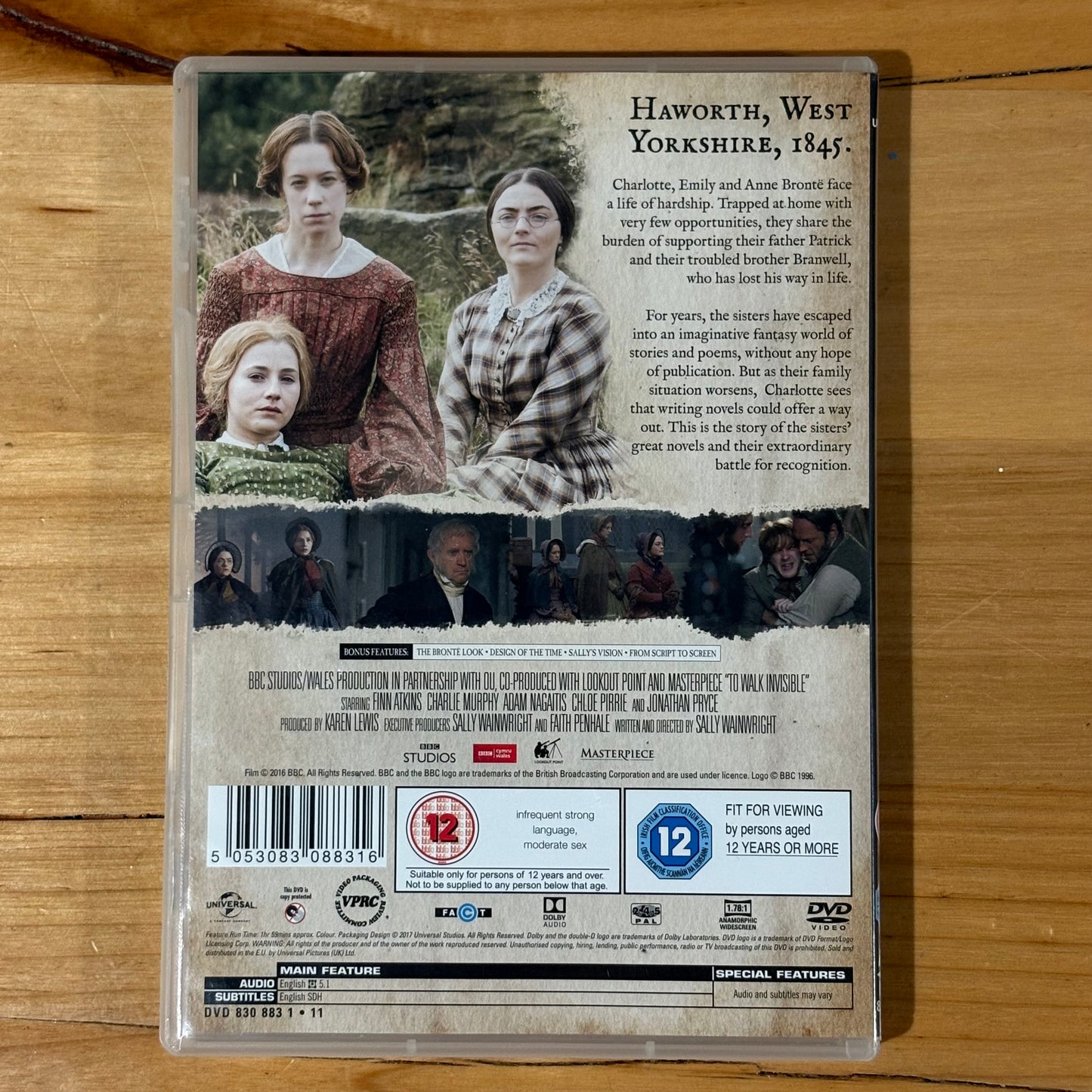 To Walk invisible DVD The Lives Of The Bronte Sisters PAL 2 VGC