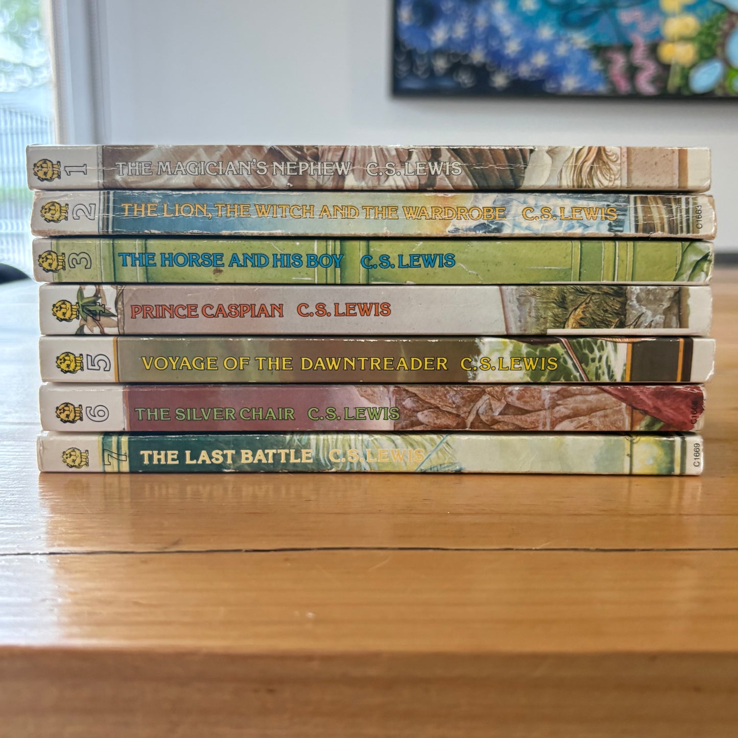 Narnia Series by C.S.Lewis Books 1 to 7 Complete Paperback Vintage GD