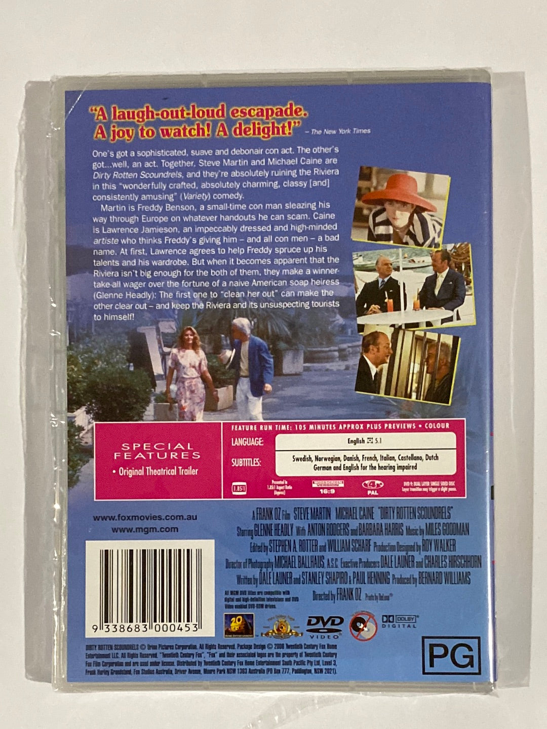 Dirty Rotten Scoundrels DVD PAL 4 Michael Caine Steve Martin New Sealed