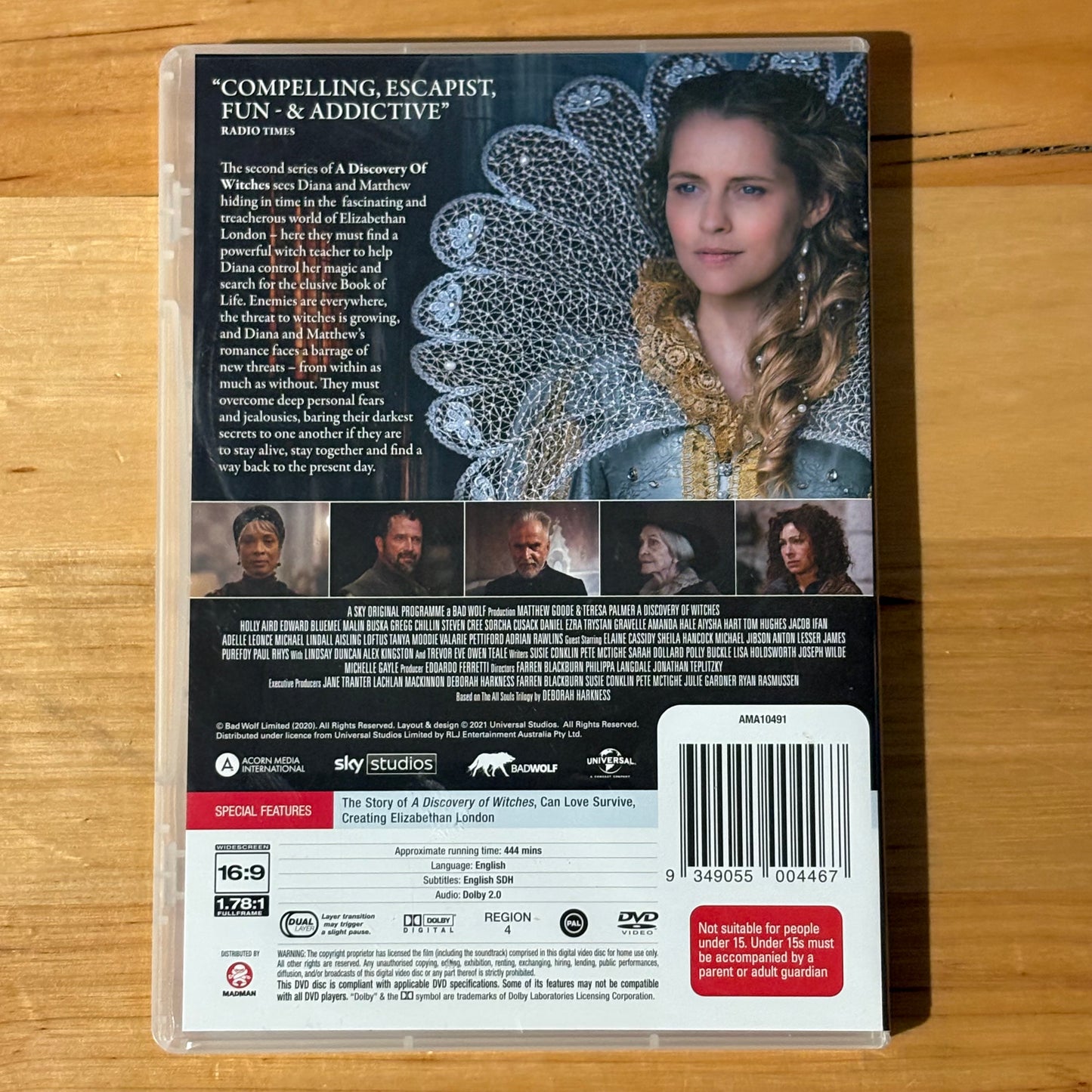 A Discovery of Witches Series 1+2 DVD Supernatural Drama 2-Disc Set PAL 4 VGC