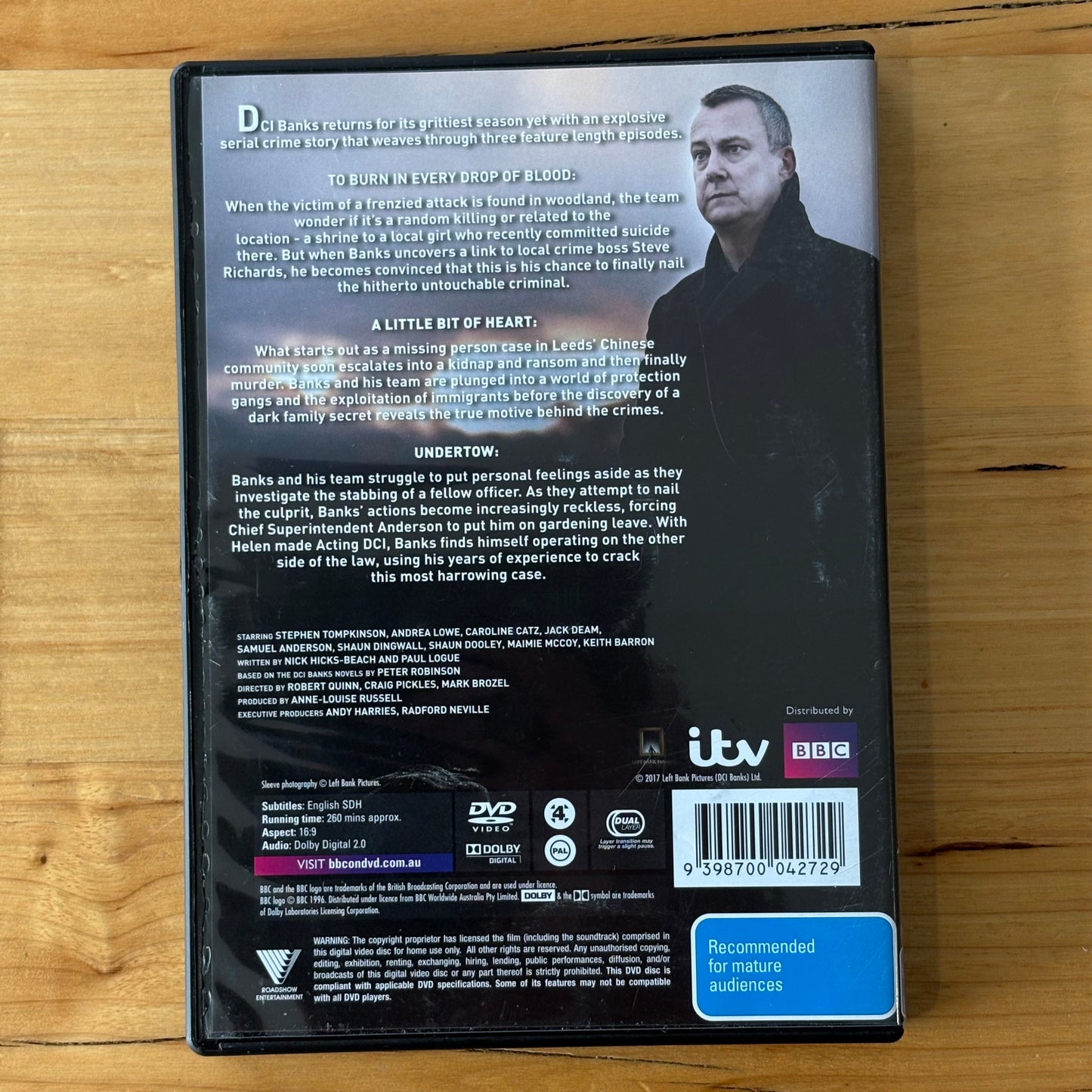 DCI Banks Series 1-5 Complete DVD British Detective Drama 2-Disc PAL 4 VGC