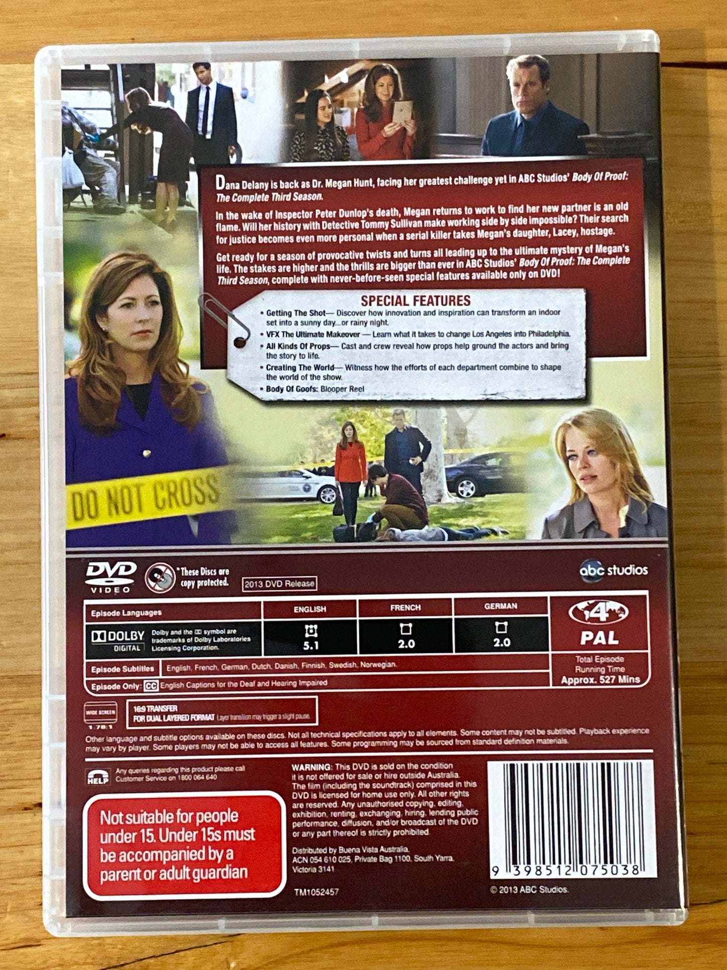 Body Of Proof Season 3 DVD 4-Disc PAL 4 VGC
