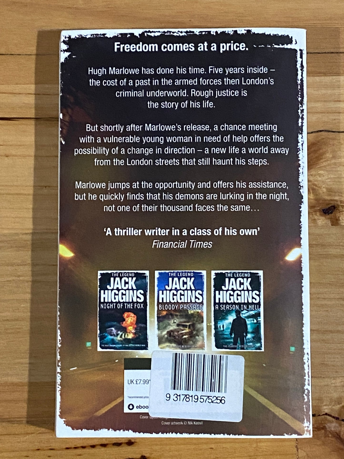 The Thousand Faces Of Night by Jack Higgins Paperback 2012 GD