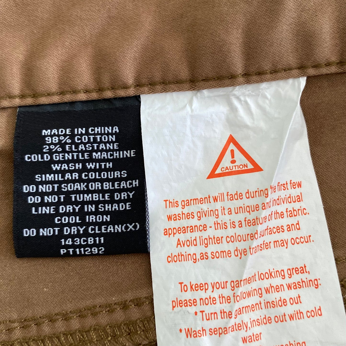 Tarocash Men’s Pants Mustard Sz 42-inch Waist Regular Zip Fly New With Tags