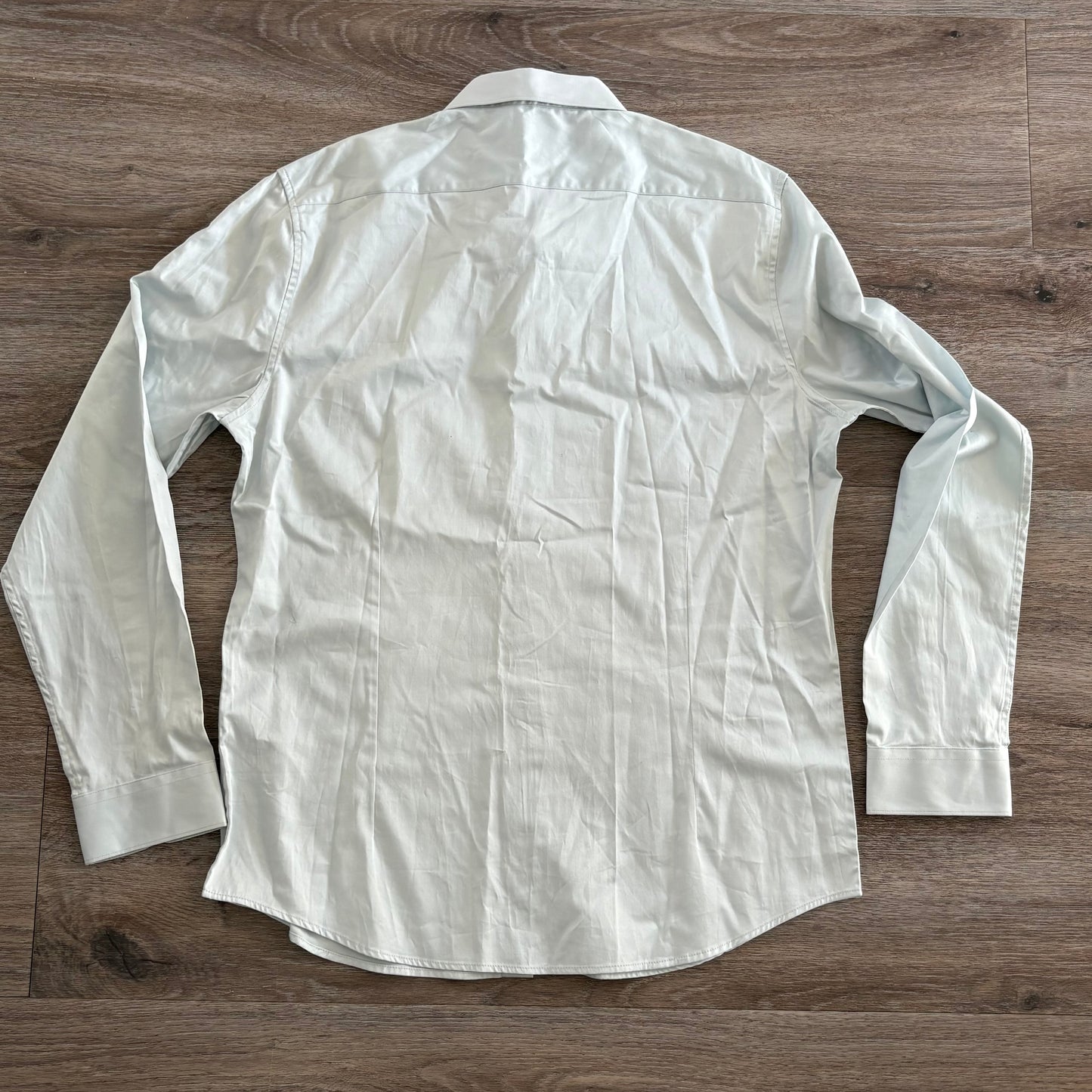 yd Shirt Men's Business XL Long Sleeve Slim Fit Mint Collared NWT