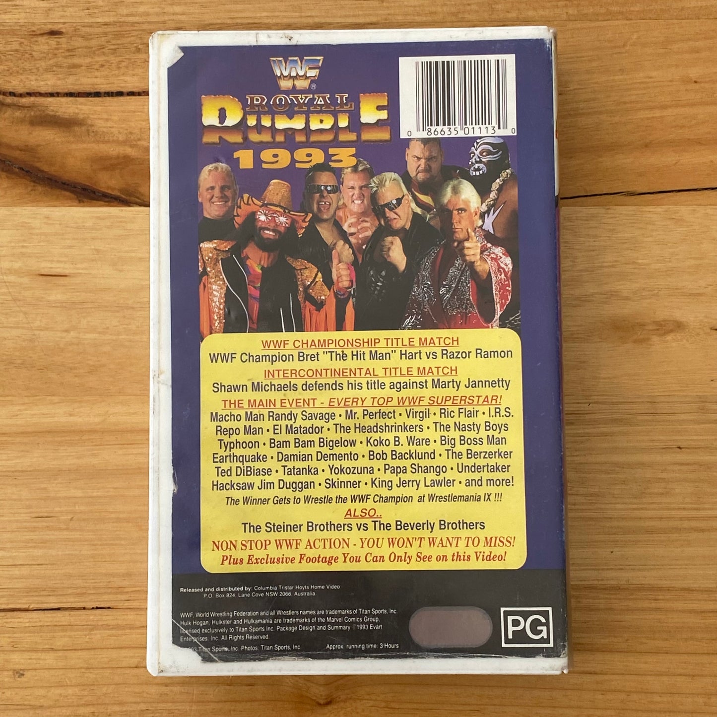 WWF Wrestling Royal Rumble 1993 VHS 3 Hours Long Ex-Rental GD