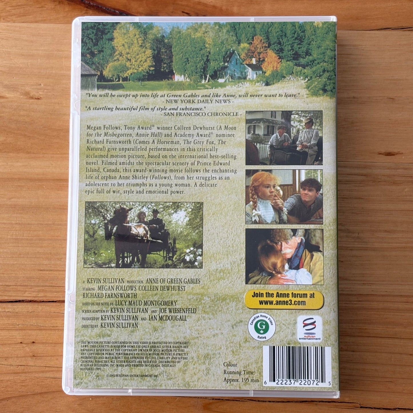 Anne of Green Gables 3-DVD Set PAL Region 0 VGC