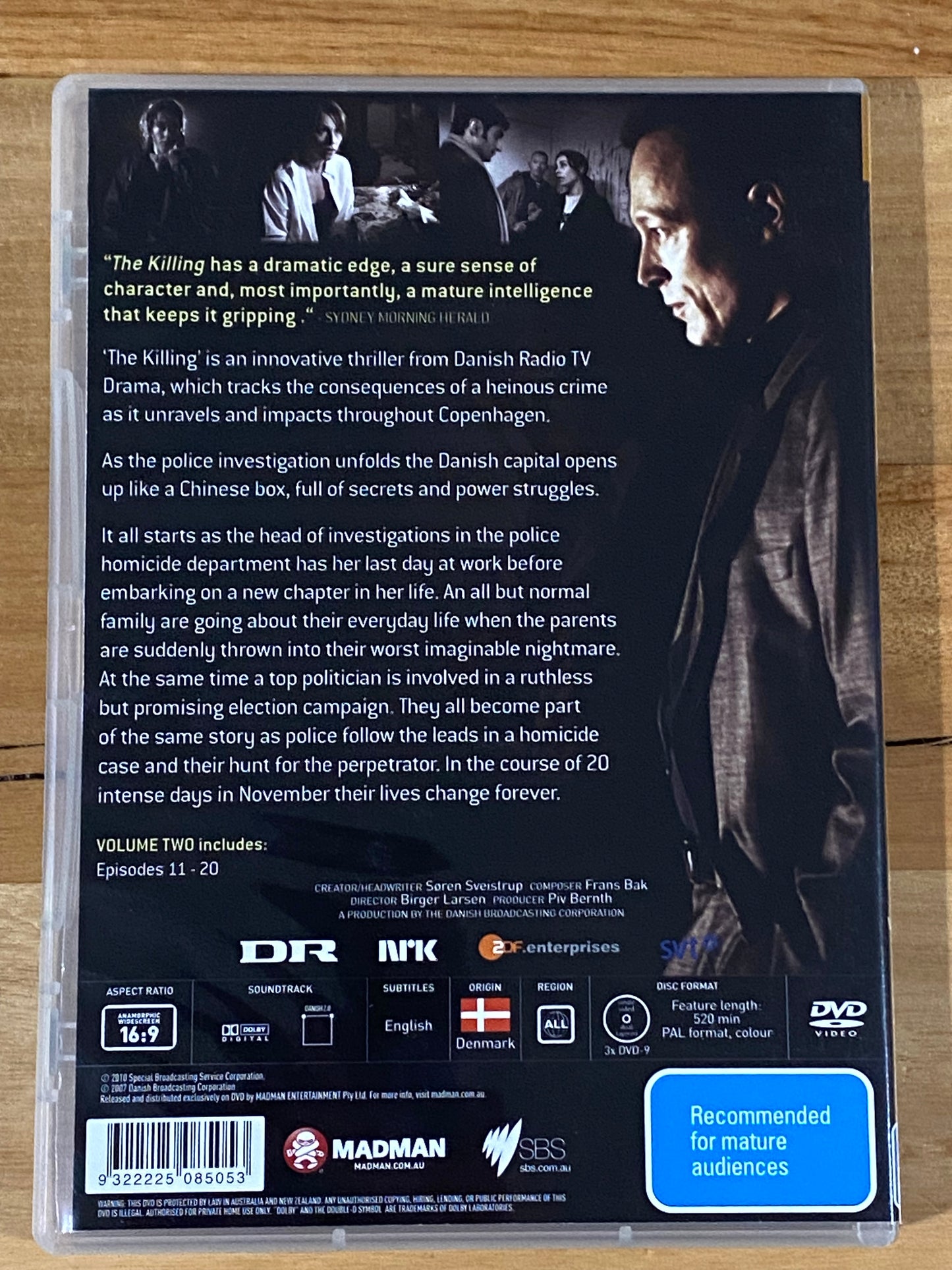 The Killing Volume 2 DVD 3-Disc Set Danish Drama PAL ALL VGC