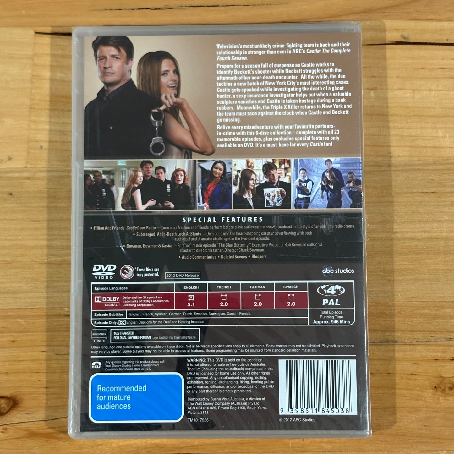 Castle Seasons 2 and 4 DVD Nathan Fillion PAL 4 Both New and Sealed