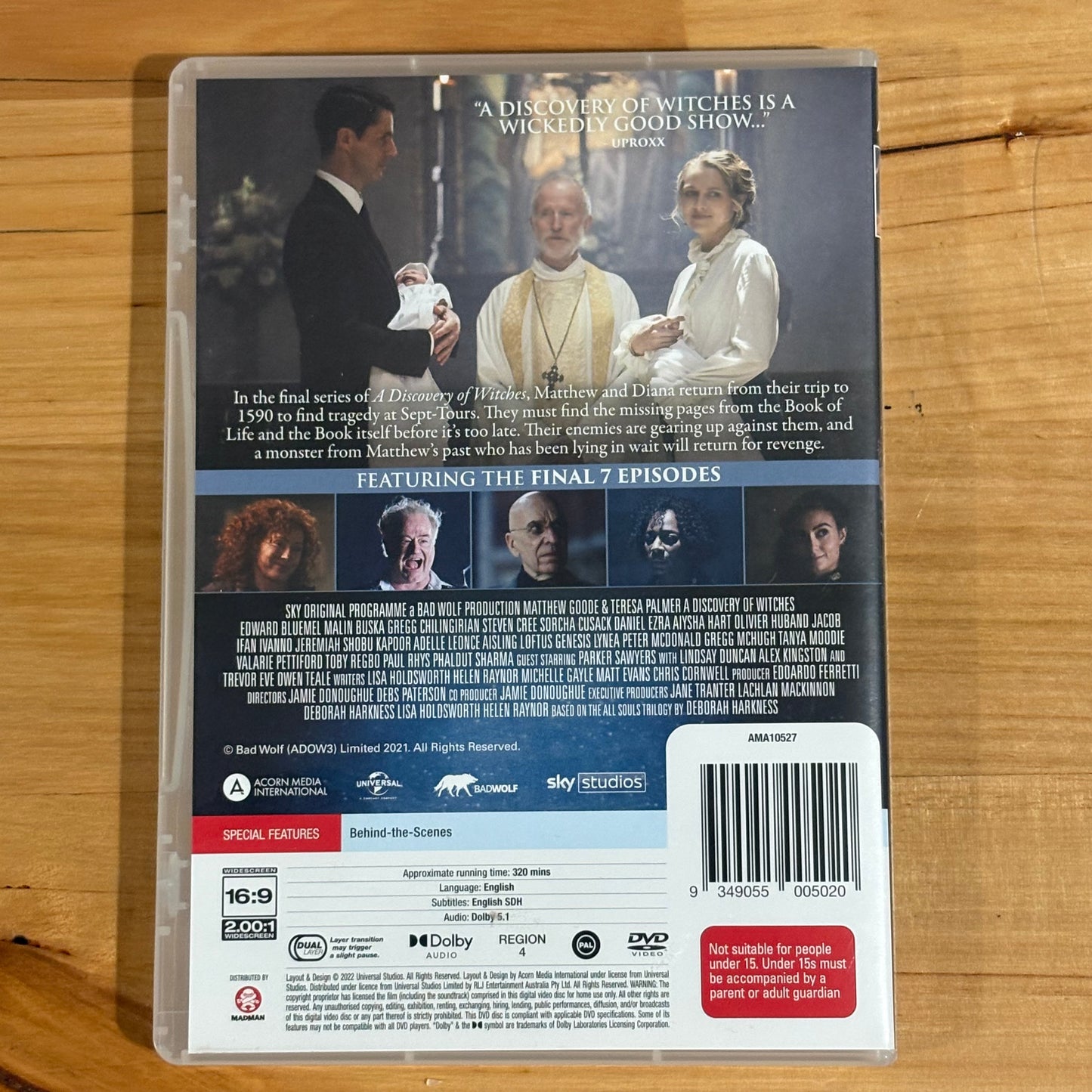 A Discovery of Witches Series 1-3 Complete Set DVD Supernatural PAL 4 VGC