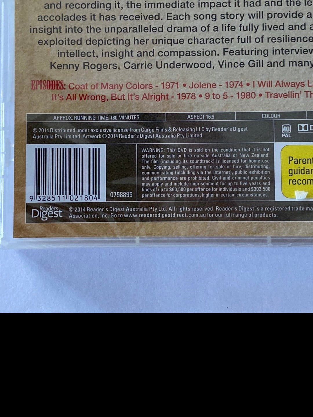 Dolly Parton Song by Song DVD PAL 4 2-Disc Brand New Sealed