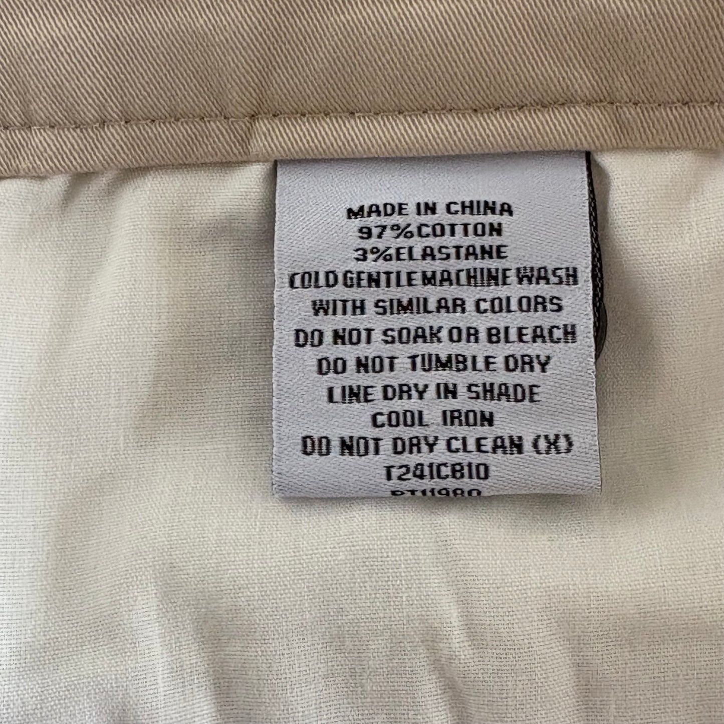 Tarocash Men’s Chinos Stone Sz 44-inch Oslo Utility Waist Stretch Zip Fly New With Tags