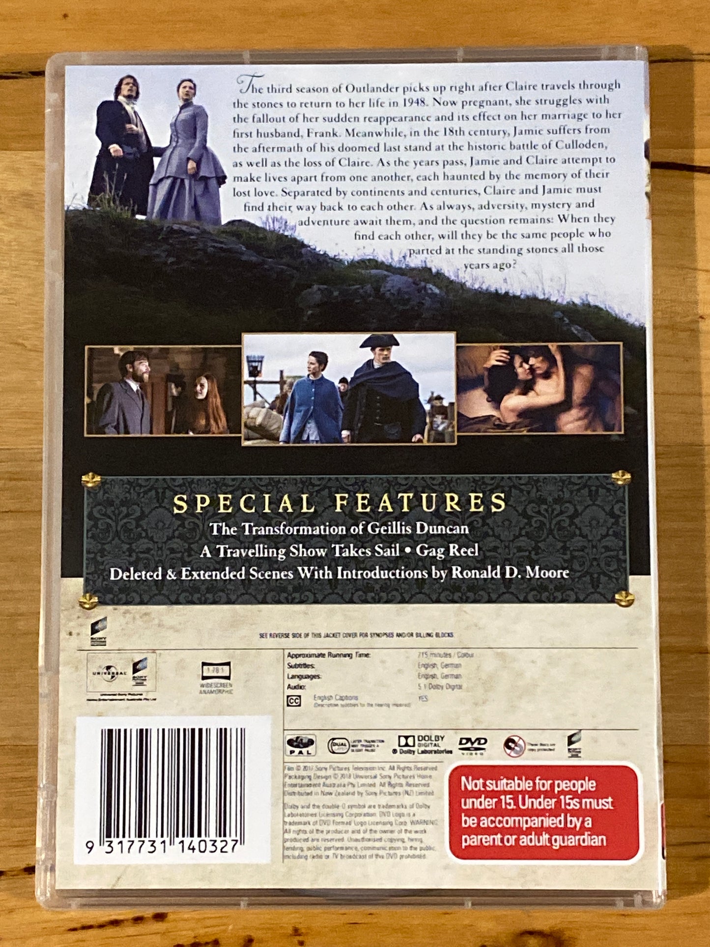 Outlander Season 3 DVD 4-Disc PAL 4 VGC