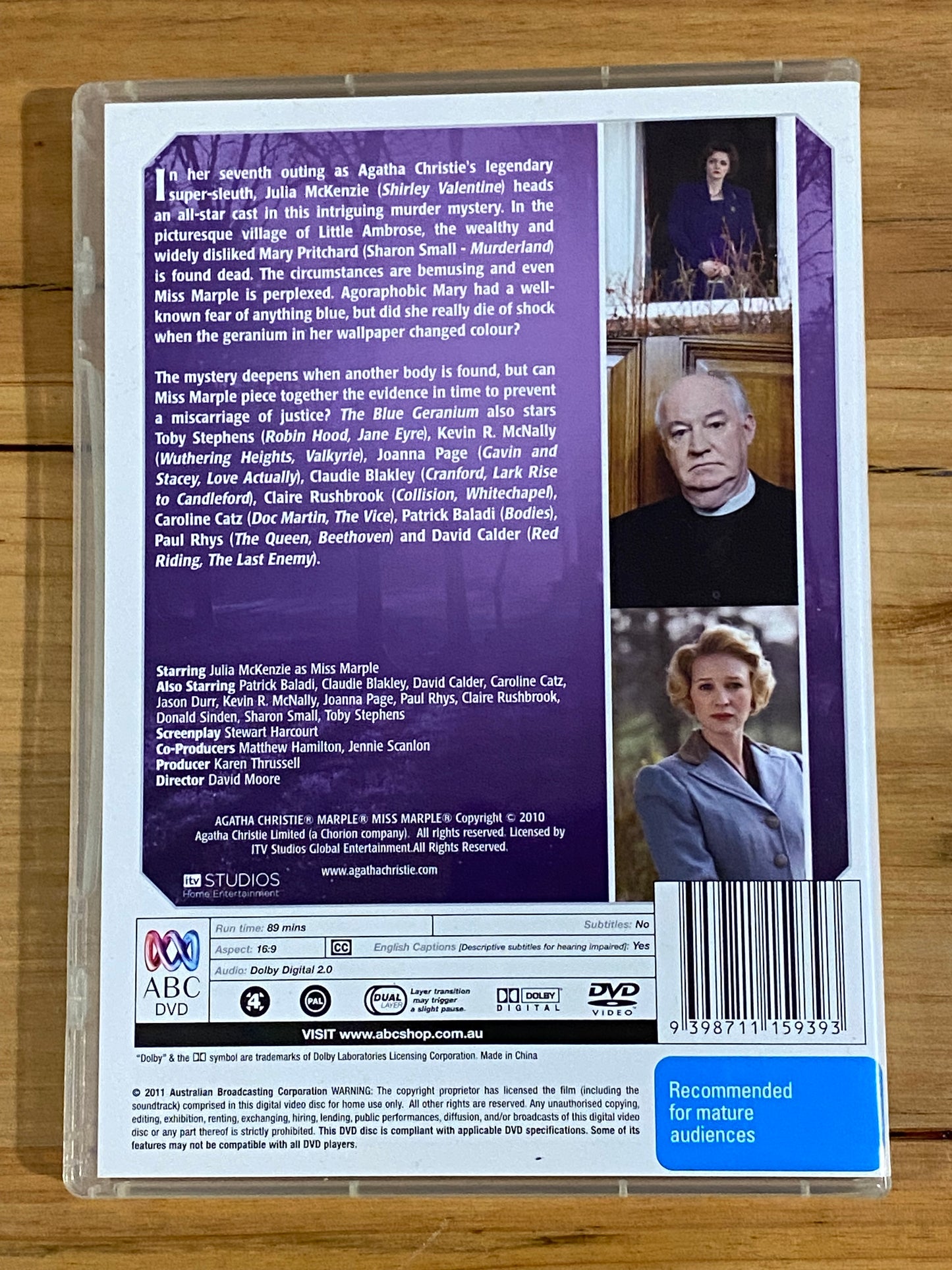 Agatha Christie's Miss Marple The Blue Geranium DVD PAL 4 VGC