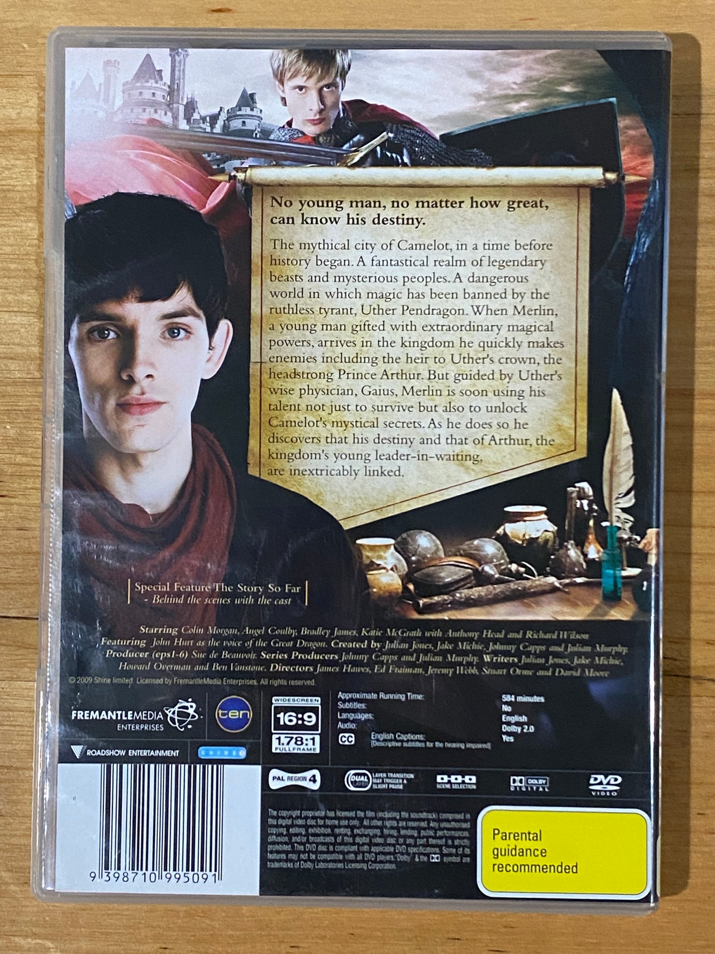 The Adventures Of Merlin DVD British Magical Drama 4-Disc Set PAL 4 VGC