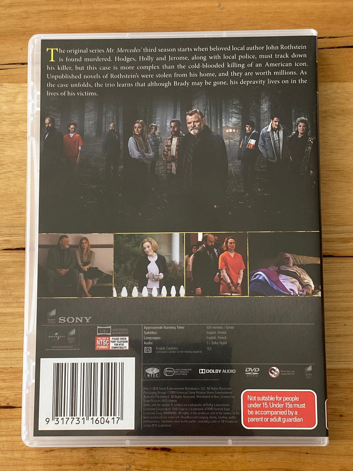 Mr Mercedes Season 3 DVD Based on Stephen King Novel 3-Disc NTSC 1,4 VGC