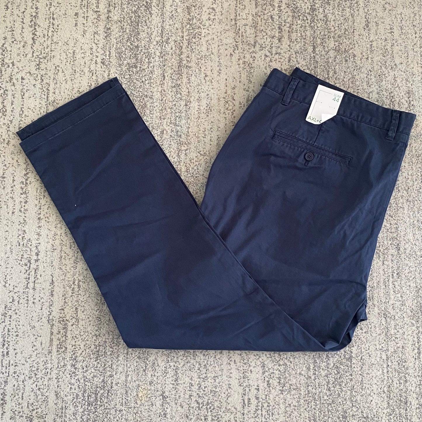 Axl & Co Men’s Dark Blue Platinum Slim Stretch SZ 42-inch Waist Zip Fly New With Tags