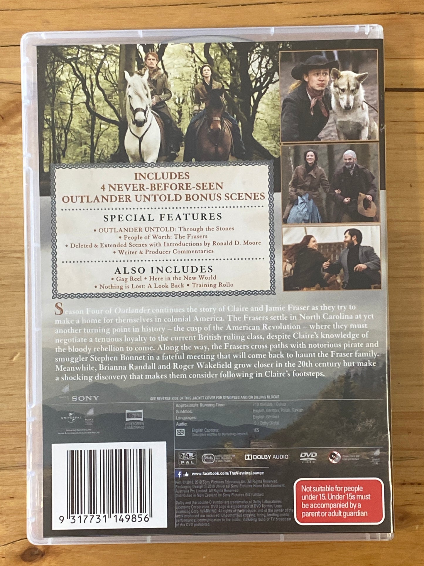 Outlander Season 4 Untold Edition DVD 5-Disc PAL 4 VGC