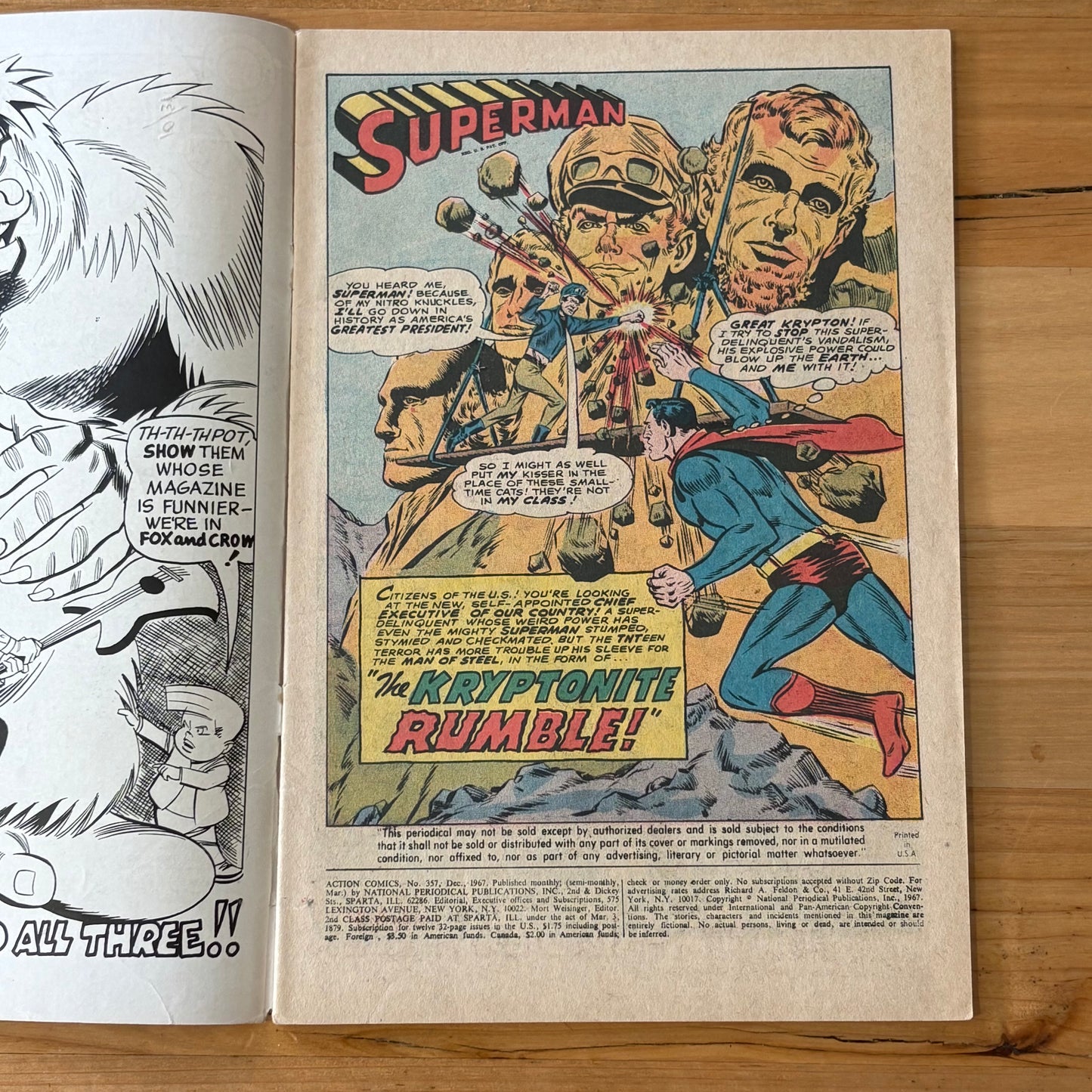Action Comics (1938) #357 GD DC Comics Silver Age