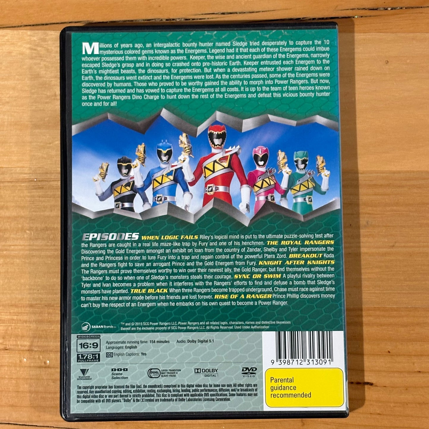 Saban's Power Rangers Dino Charge DVD The Royal Rangers PAL 4 VGC