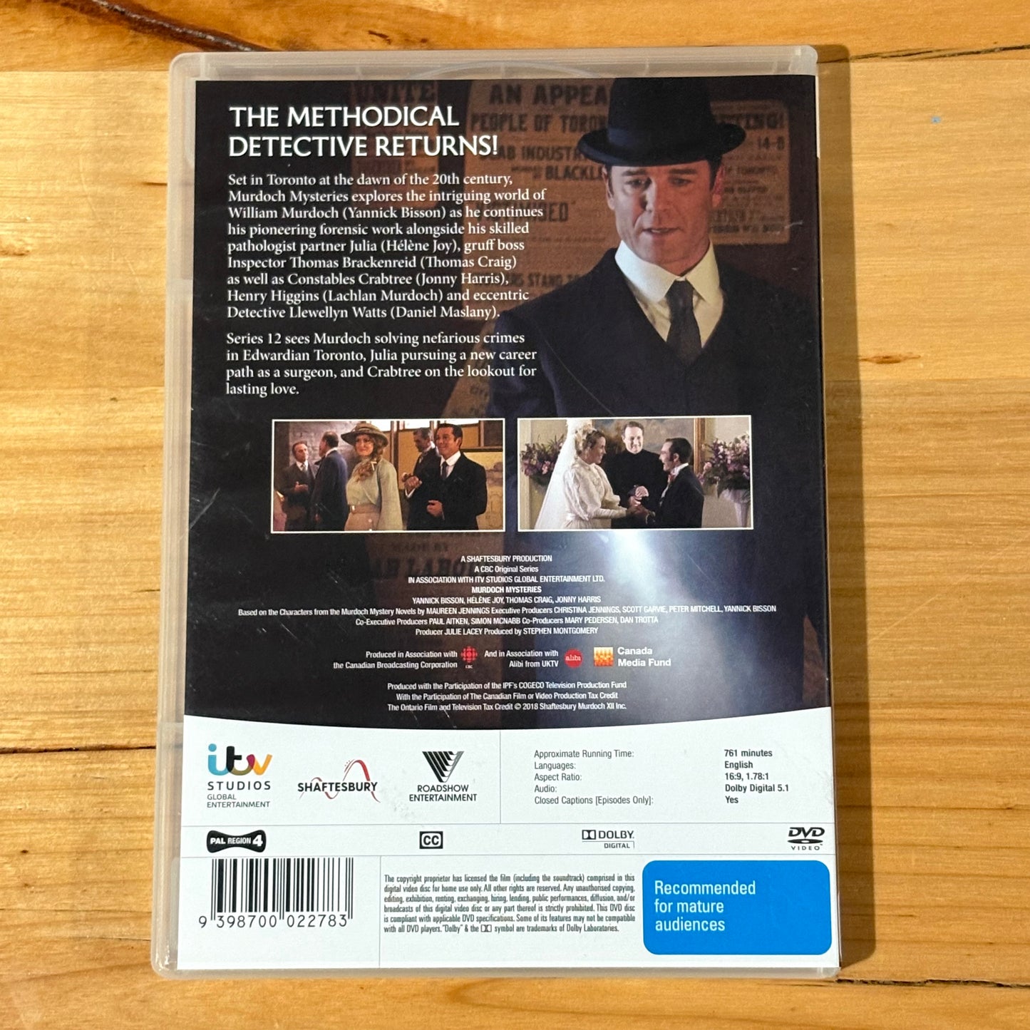 Murdoch Mysteries Complete Series 6-9,11-12 DVD ITV Crime Drama PAL 4 VGC