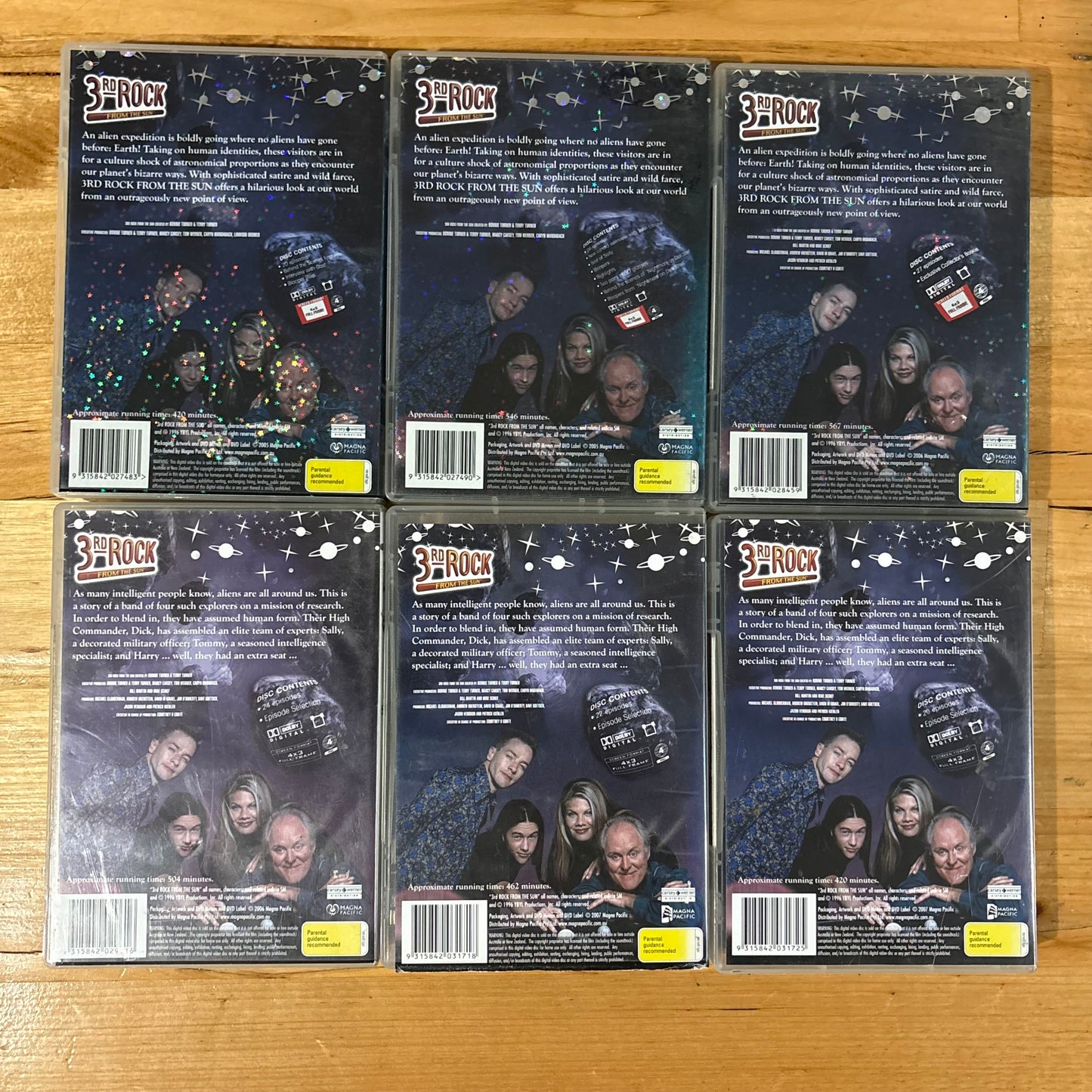 3rd Rock From The Sun Seasons 1-6 Complete With 3d Glasses DVD PAL 4 VGC