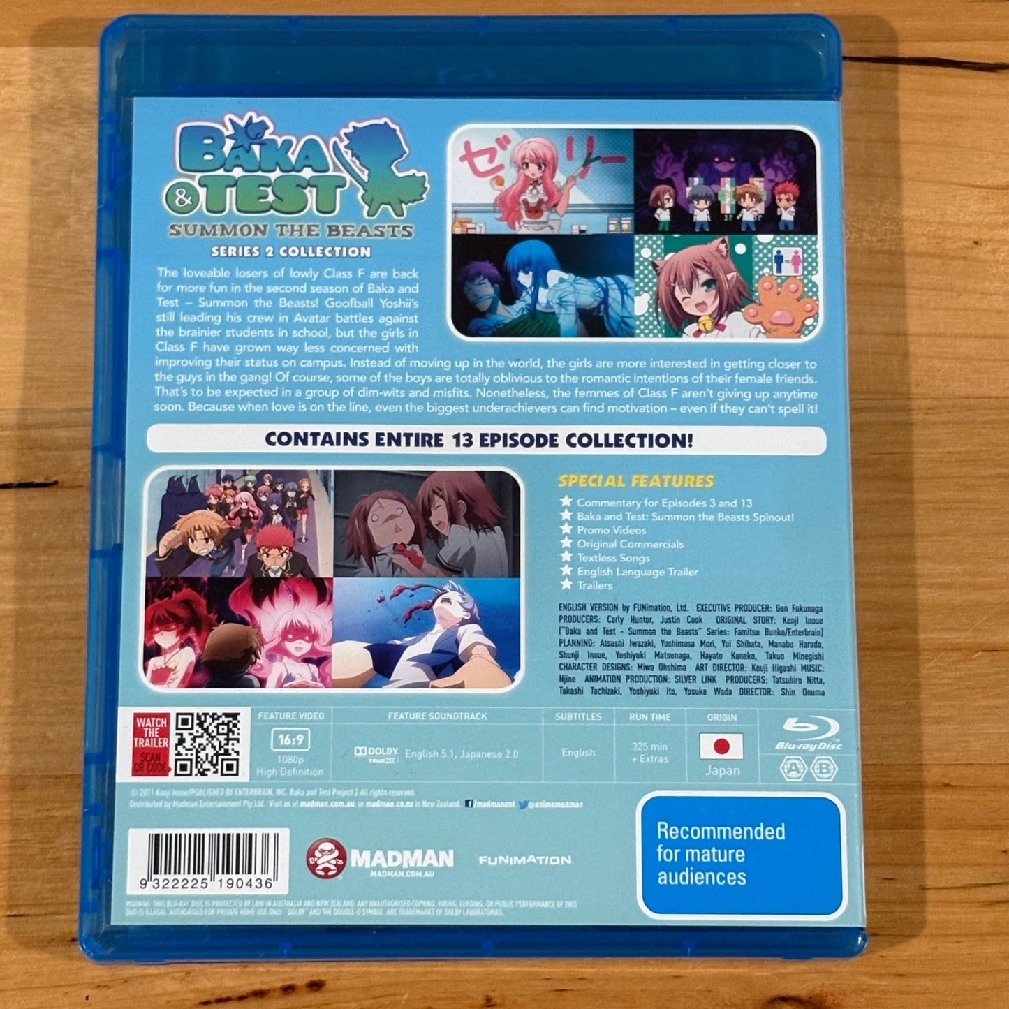 Baka And Test Summon The Beasts Blu-ray Anime Series 1 and 2 Collection Region A+B VGC