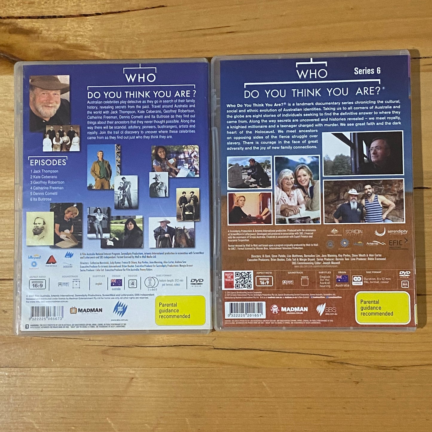 Who Do You Think You Are? Series 1 & 6 DVD SBS TV 2-Disc PAL 4 VGC