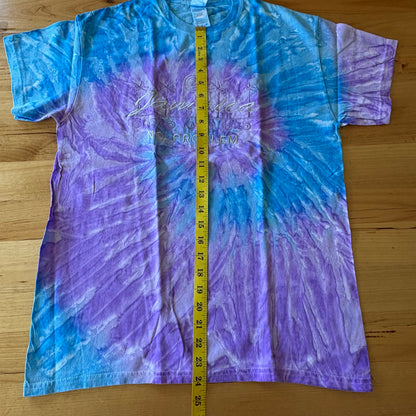 Jamaica No Problem Tie-Dye T-Shirt Blue Purple Short Sleeve Size Medium