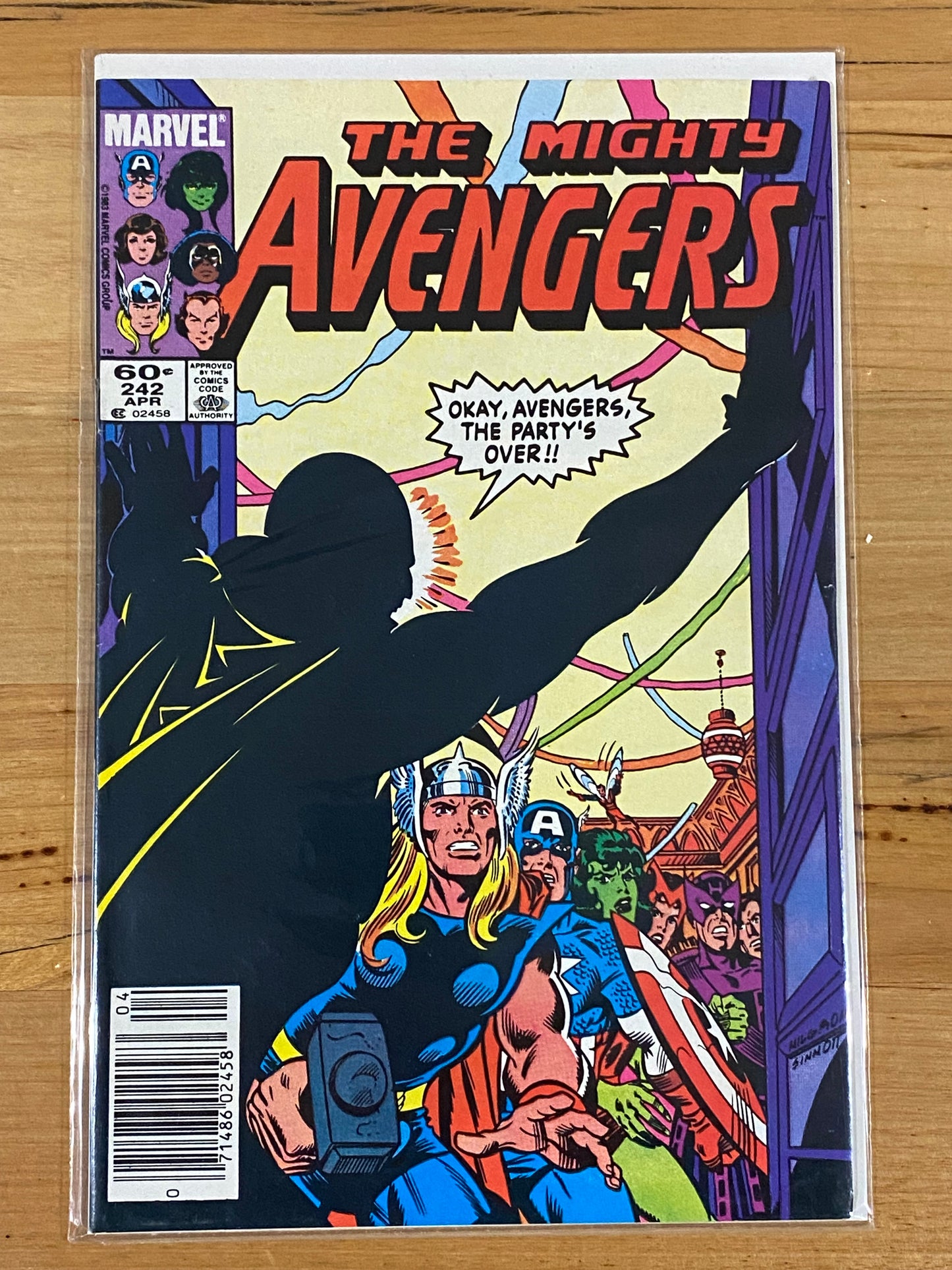 The Avengers #240-249 Comics Complete Set 1984 Average Grade FN