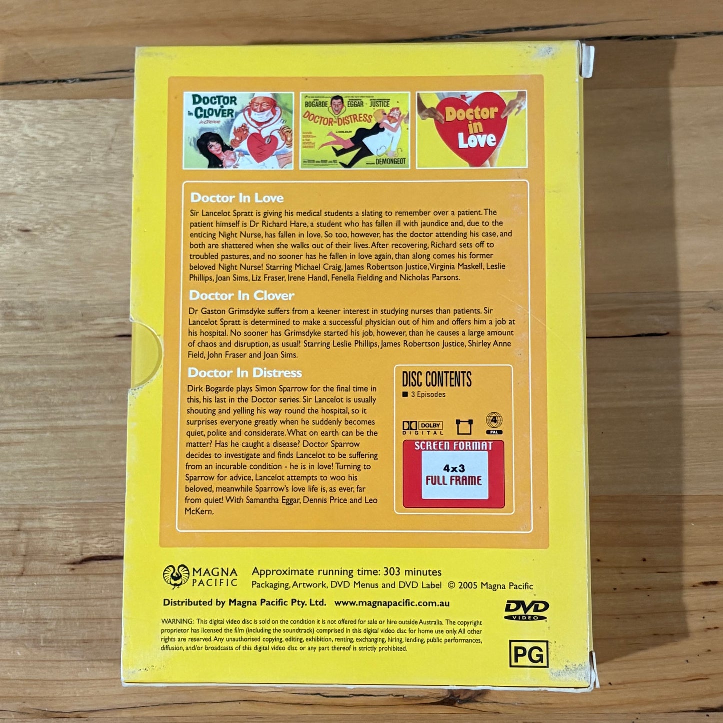 The Doctor Collection DVD Box-Set Classic British Comedy 3-Disc PAL 4 VGC