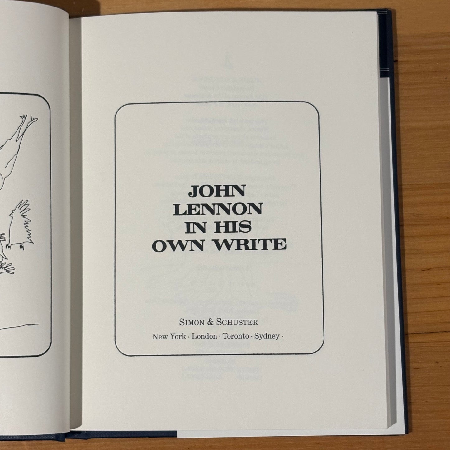 John Lennon In His Own Write Hardcover Books GD
