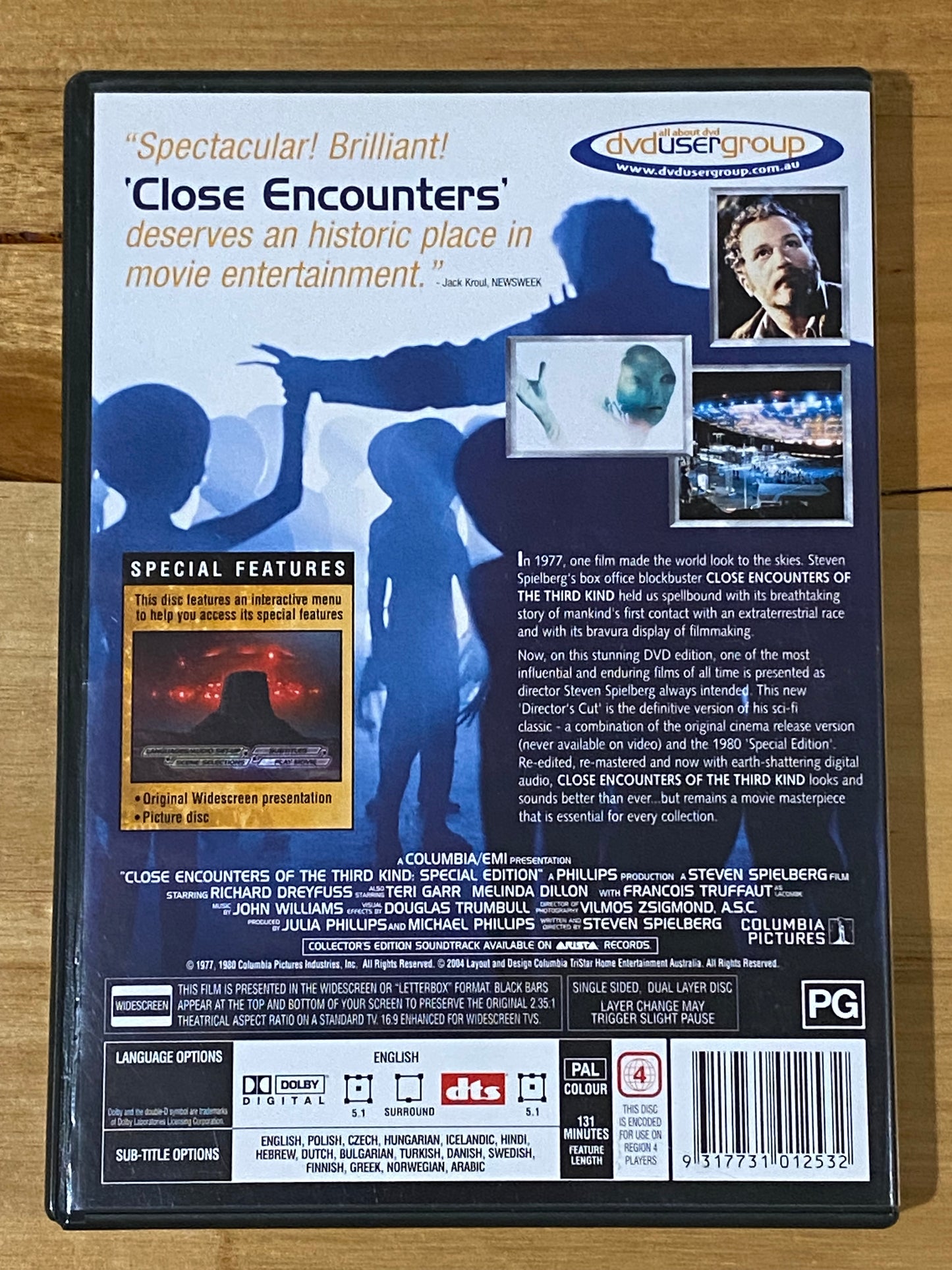 Close Encounters Of the Third Kind DVD Spielberg Sci-fi PAL 4 VGC