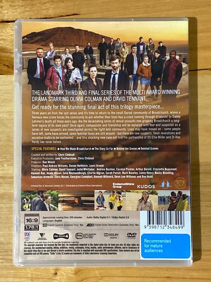 Broadchurch Series 1 & 3 DVD BBC Drama 3-Disc PAL 4 VGC