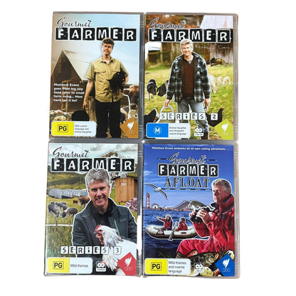 Gourmet Farmer Series 1 to 3 and Gourmet Farmer Afloat DVD Australian PAL 4 VGC