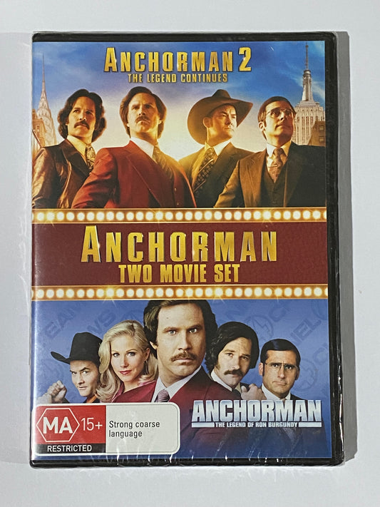 Anchorman Two Movie Set DVD 2-Disc Set Will Ferrell PAL 4 Brand New Sealed